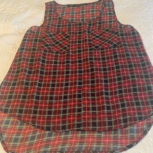 Fun 2 Fun Plaid Sleeveless Shirt